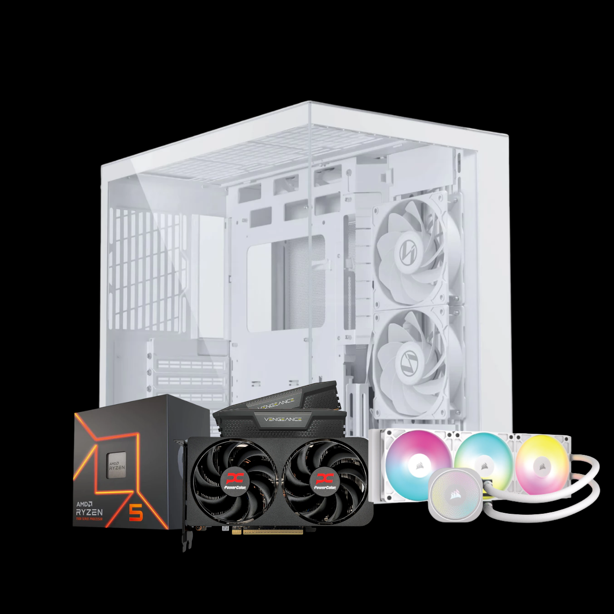 SpecMaxx Pinnacle Gaming PC (Ryzen 5 7500F & AMD Radeon RX 9060 XT)